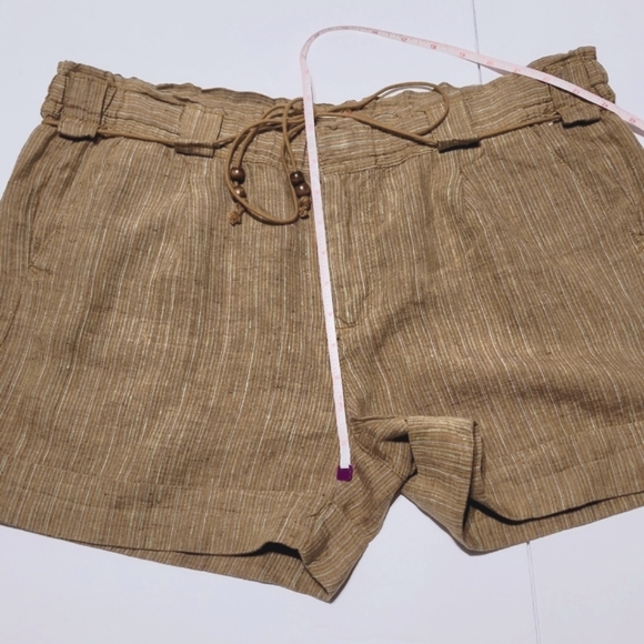 Old Navy Brown Weave Linen Low Rise Shorts (L) - Picture 8 of 8